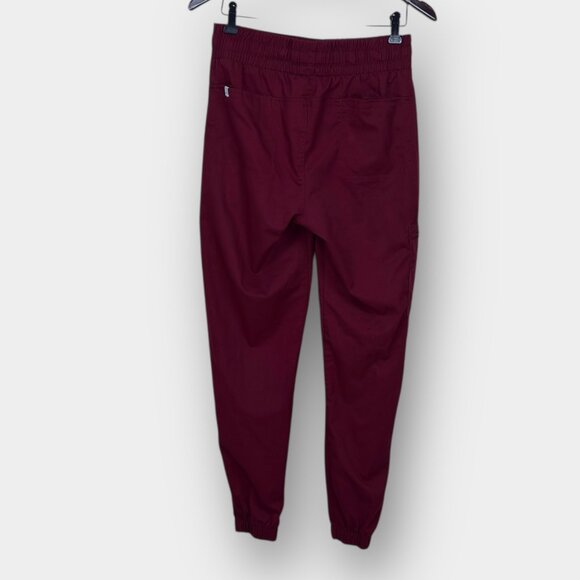 🟢 2/$25 ~ Scrubstar Wine Jogger Scrub Pants Size S 28" Inseam Zip Cargo Pocket - Picture 2 of 9